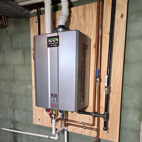 Tank and tankless water heater services from ICON Heating and Cooling